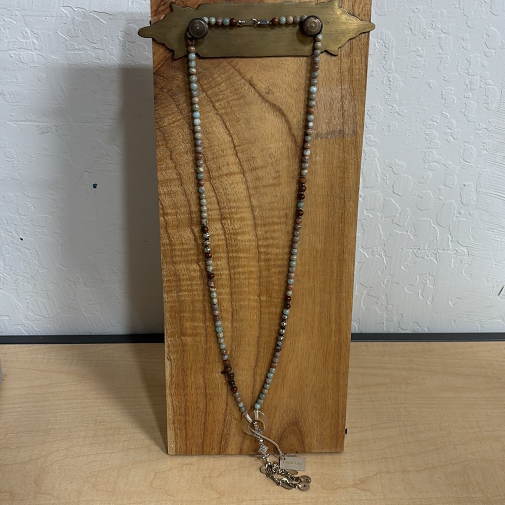 Chan Luu Aqua Terra Mix Semi Precious Stone Beaded Long Necklace